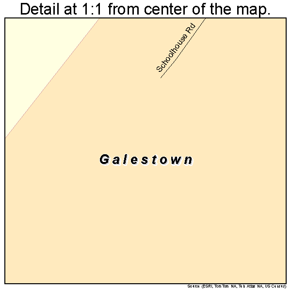 Galestown, Maryland road map detail
