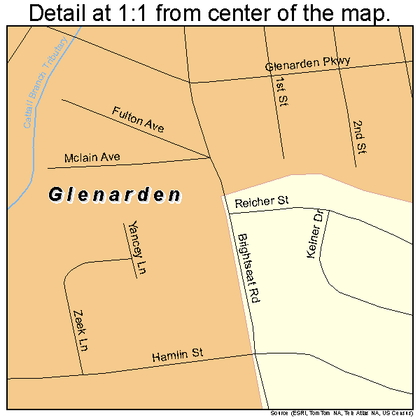 Glenarden, Maryland road map detail