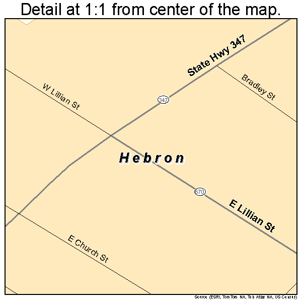 Hebron, Maryland road map detail