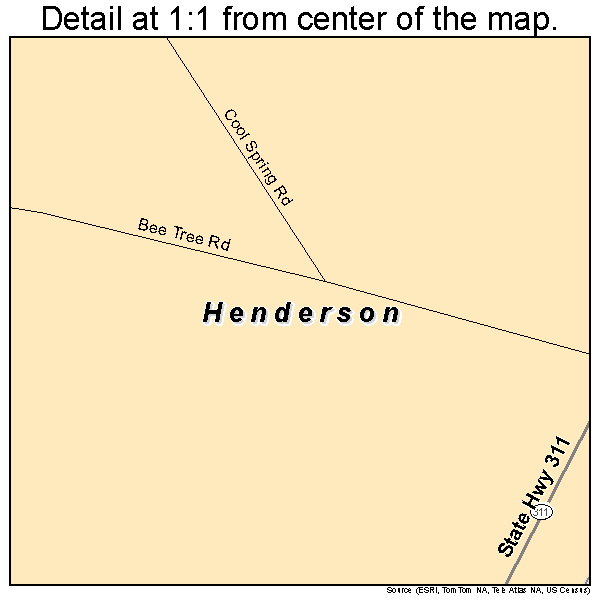 Henderson, Maryland road map detail