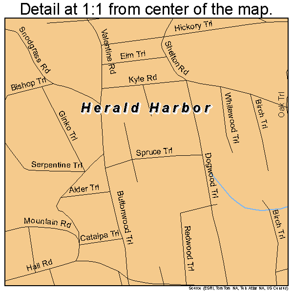 Herald Harbor, Maryland road map detail