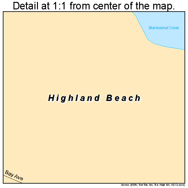 Highland Beach, Maryland road map detail