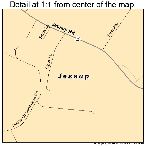 Jessup, Maryland road map detail