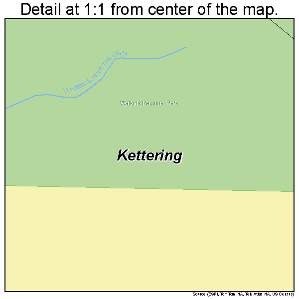 Kettering, Maryland road map detail