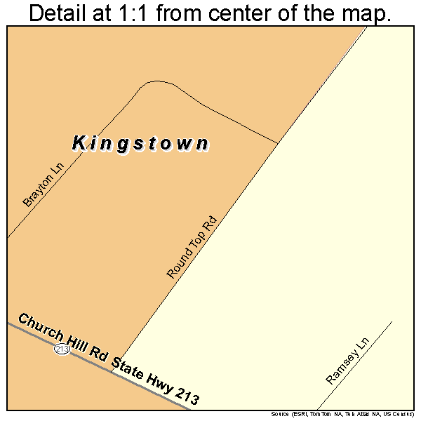 Kingstown, Maryland road map detail