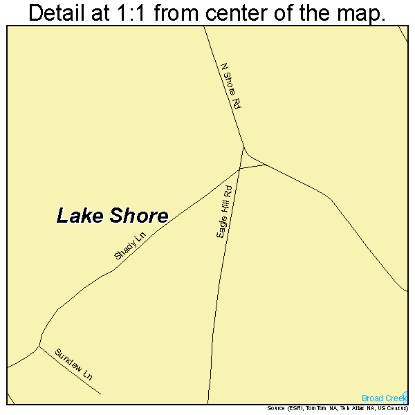 Lake Shore, Maryland road map detail