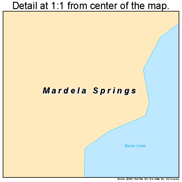 Mardela Springs, Maryland road map detail