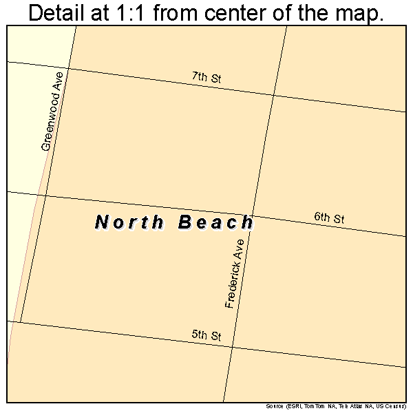 North Beach, Maryland road map detail