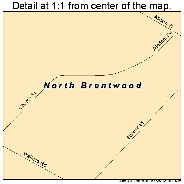 North Brentwood, Maryland road map detail