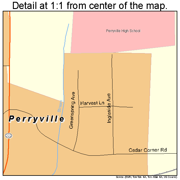 Perryville, Maryland road map detail
