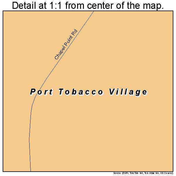 Port Tobacco Village, Maryland road map detail