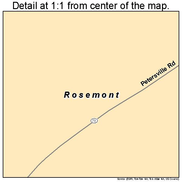 Rosemont, Maryland road map detail