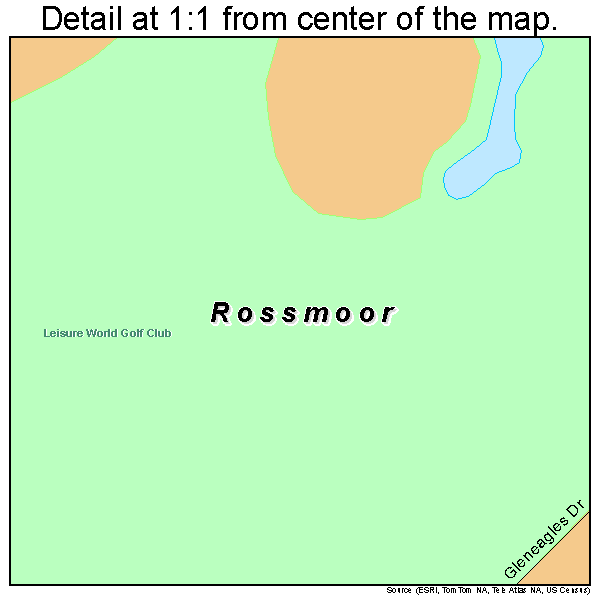 Rossmoor, Maryland road map detail