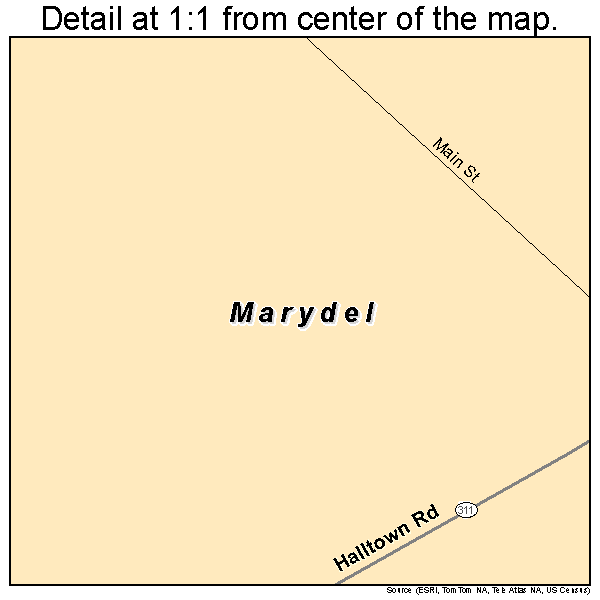 Marydel, Maryland road map detail