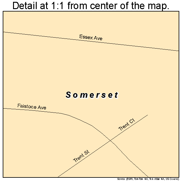Somerset, Maryland road map detail