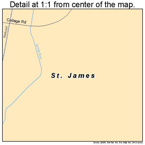St. James, Maryland road map detail