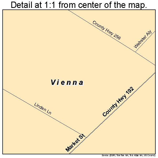 Vienna, Maryland road map detail