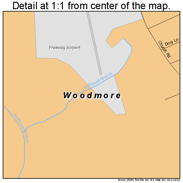 Woodmore, Maryland road map detail