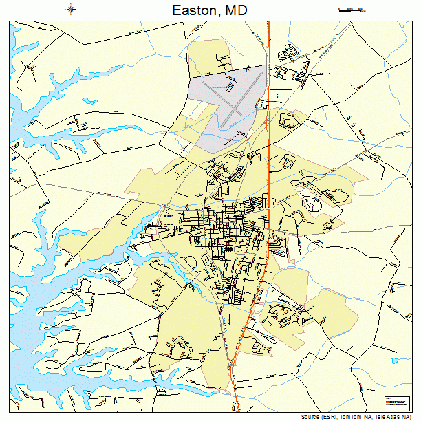 Easton, MD street map