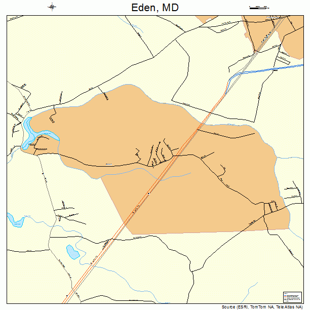 Eden, MD street map