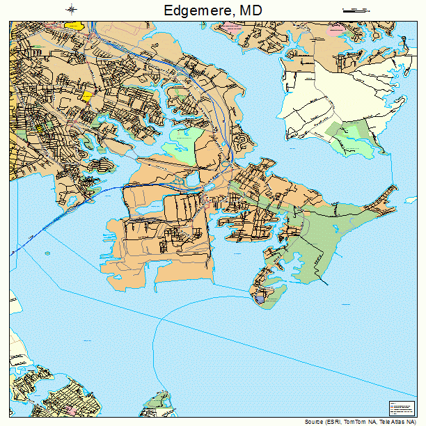 Edgemere, MD street map