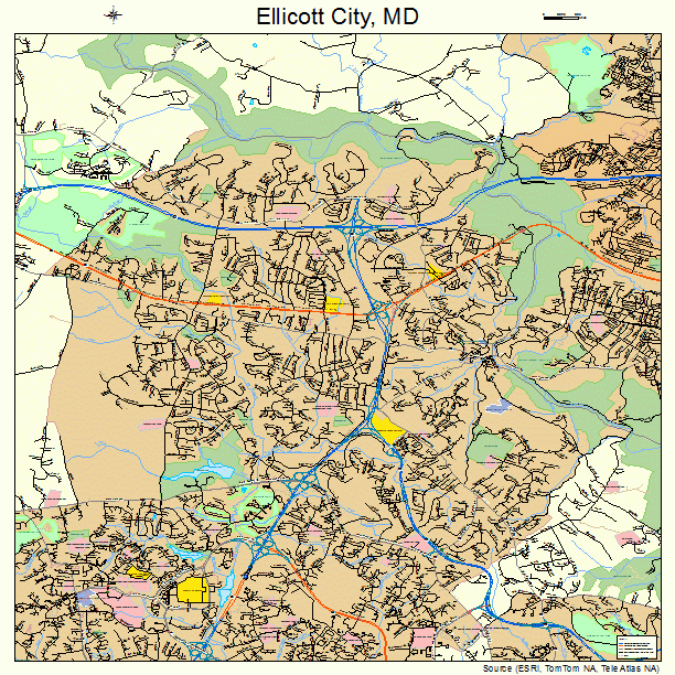 Ellicott City, MD street map