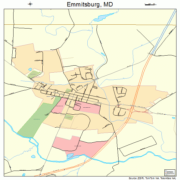 Emmitsburg, MD street map