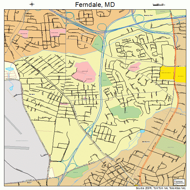Ferndale, MD street map