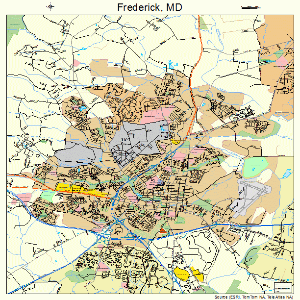 Frederick, MD street map