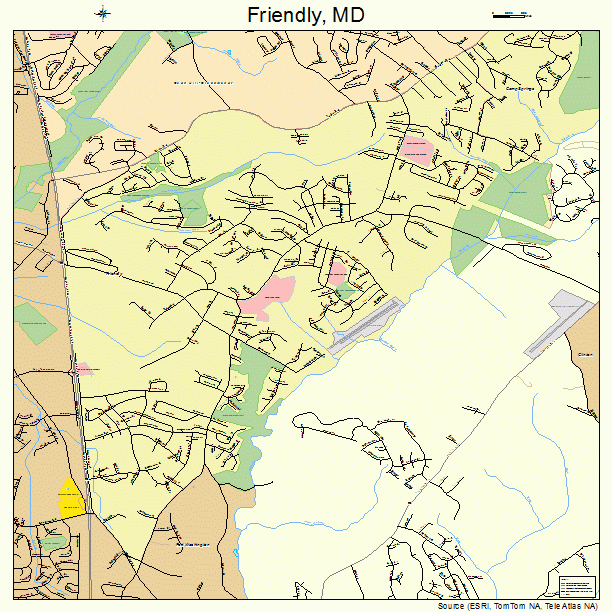 Friendly, MD street map