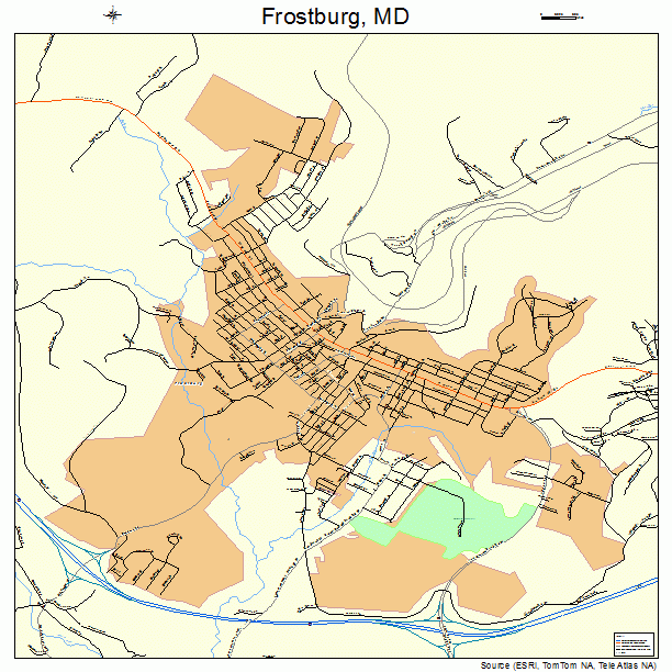 Frostburg, MD street map