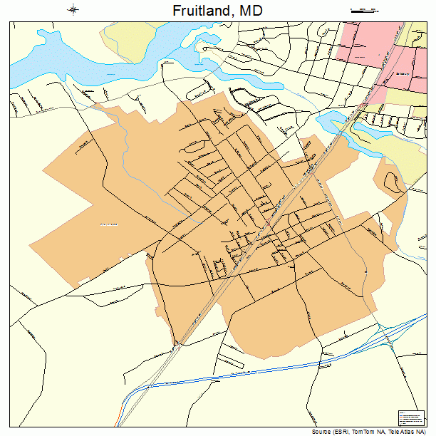Fruitland, MD street map