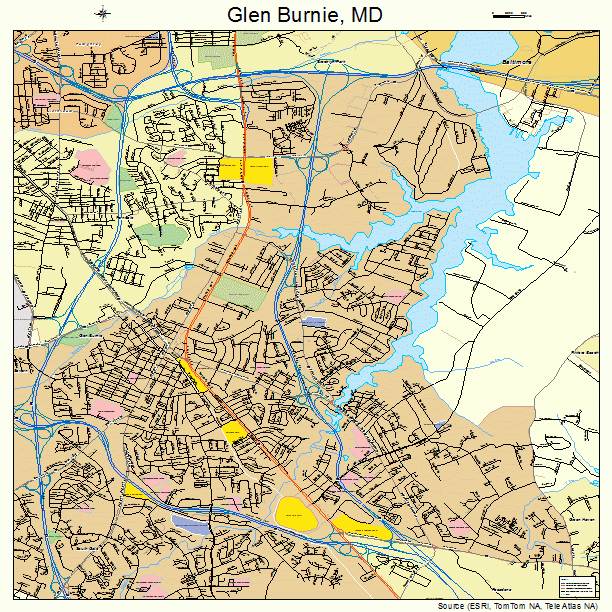 Glen Burnie, MD street map