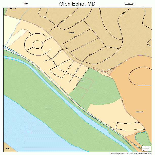Glen Echo, MD street map