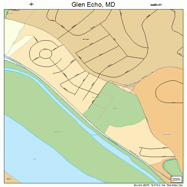 Glen Echo Maryland Street Map 2432900