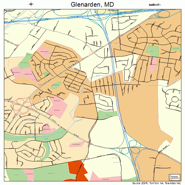 Glenarden, MD street map