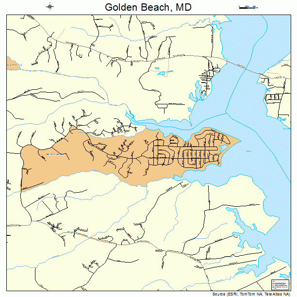 Golden Beach, MD street map