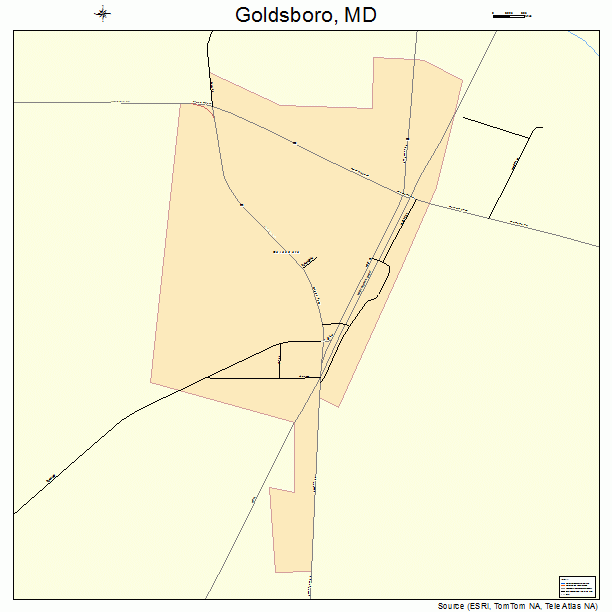 Goldsboro, MD street map