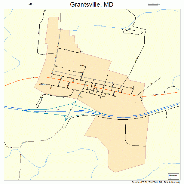Grantsville, MD street map