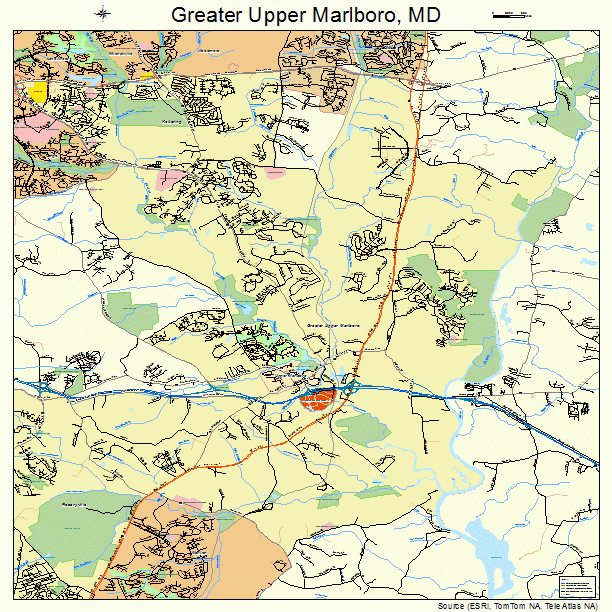 Greater Upper Marlboro, MD street map
