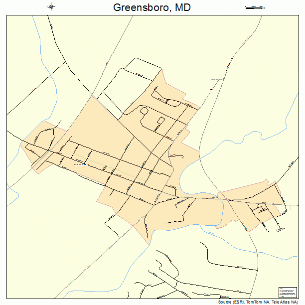 Greensboro, MD street map