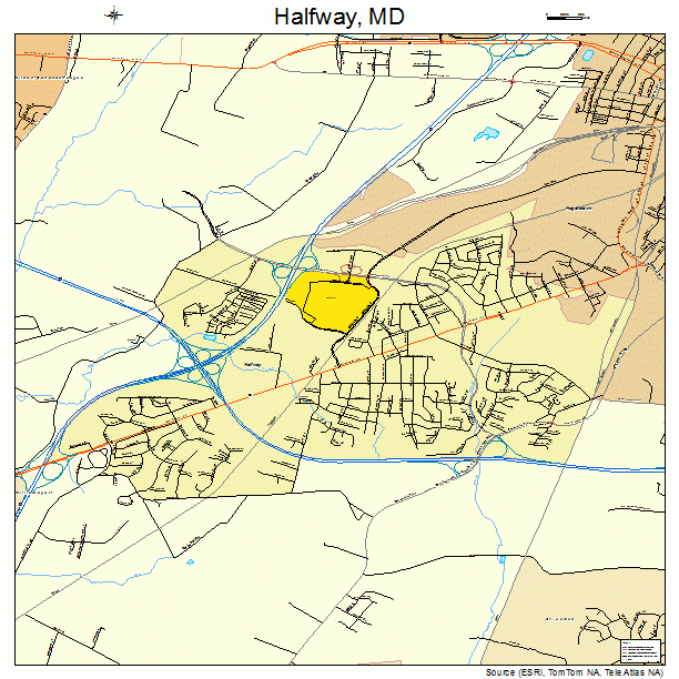 Halfway, MD street map