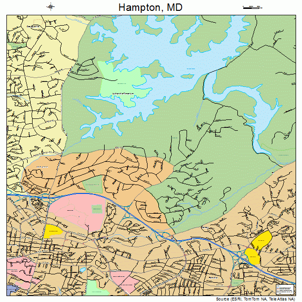 Hampton, MD street map