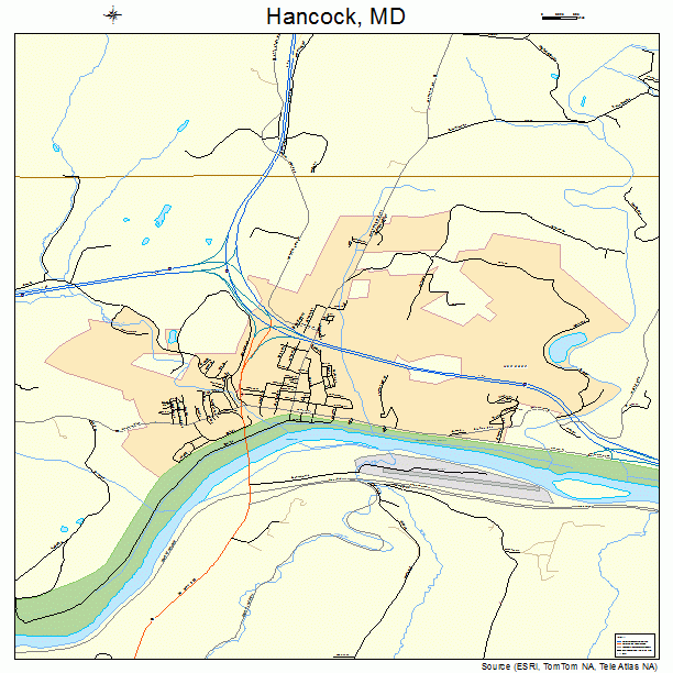 Hancock, MD street map