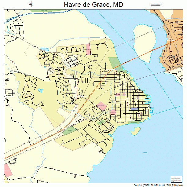 Havre de Grace, MD street map