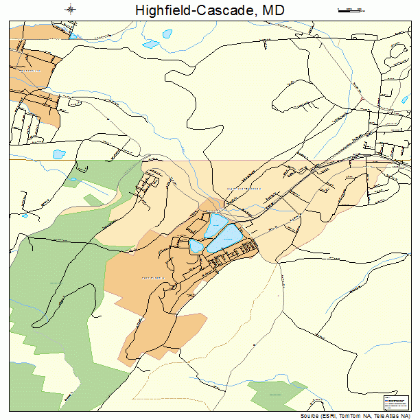 Highfield-Cascade, MD street map