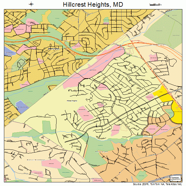 Hillcrest Heights, MD street map