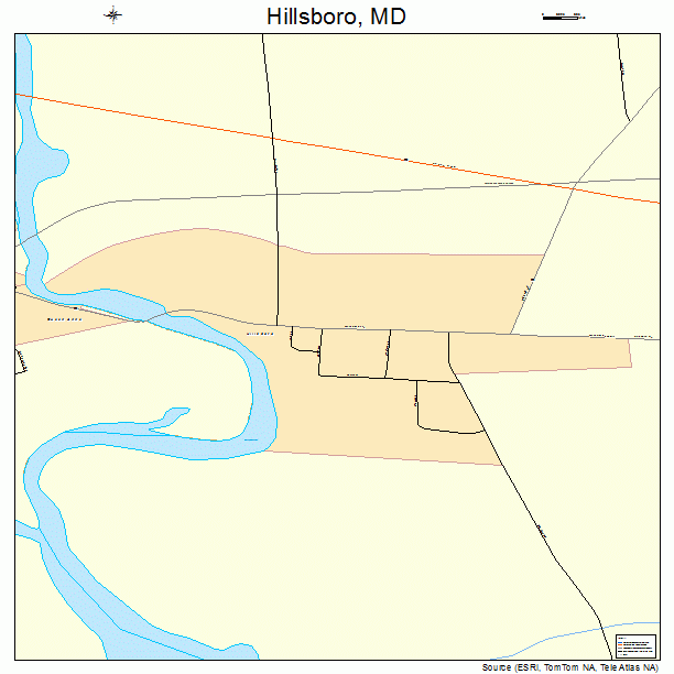 Hillsboro, MD street map