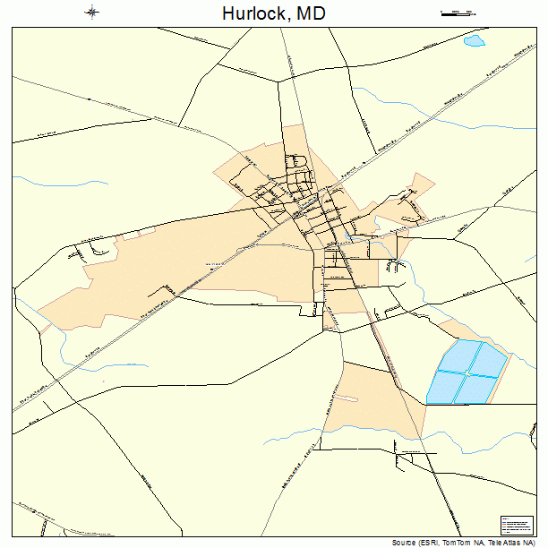 Hurlock, MD street map