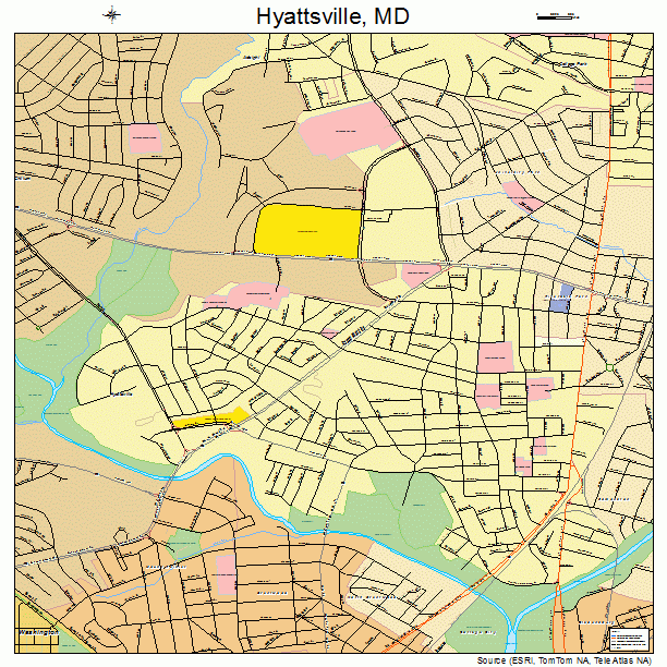 Hyattsville, MD street map